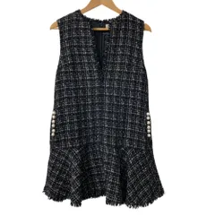 新品未使用Apuweiser-riche ツイードノースリーブワンピース Apuweiser-riche（アプワイザーリッシェ）の「ツイードフリンジ