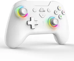 【数量限定】Switch コントローラー 自動連射機能 背面ボタン付き マクロ機能 Bluetooth接続 6軸ジャイロセンサー 7色RGBライト 1000mAhバッテリー 長時間使用 4段階HD振動 Switch1/Switch2/Android/PC（有線