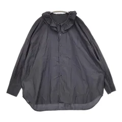 トゥジュー TOUJOURS ラッフルシャツ 茶 ブラウン フリル 長袖シャツ トゥジュー TOUJOURS ラッフルシャツ 茶 ブラウン フリル 長袖