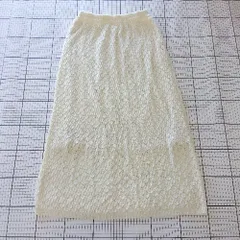 ◇ ⊂ AMERICAN HOLIC アメリカンホリック レース編み ロング丈 タイト スカート サイズM アイボリー レディース E  【1508260058636】