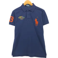 古着 ラルフローレン Ralph Lauren POLO by Ralph Lauren SLIM FIT ビッグポニー 半袖 ラガーシャツ メンズM相当/eaa562429