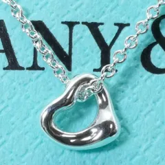 希少美品7mm ティファニー ミニ オープンハート ネックレス/25-362S