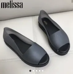 新品！メリッサ　mel ブラック フラットシューズ　23-24 EUR 37 MELISSA FREE LOW（サンダル）｜melissa（メリッサ）の