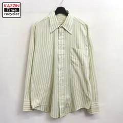 70s USA製 vintage ARROW ストライプ柄 長袖シャツ メンズ XL~サイズ相当 ビッグサイズ オーバーサイズ