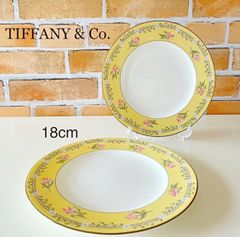 ティファニー ピンクチューリップ 2枚セット  ケーキプレート ペアプレート