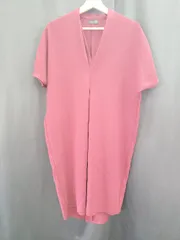 ◇ ⊂ Aga アーガ Vネック 半袖 膝下丈 ワンピース サイズ9 レッド系 レディース E  【1507230015754】