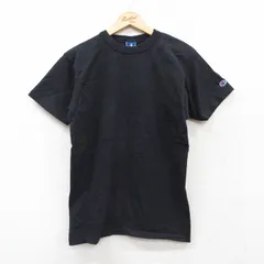 M/古着 チャンピオン champion 半袖 ビンテージ Tシャツ メンズ 90s 無地 コットン クルーネック 黒 ブラック spe 25aug27 中古