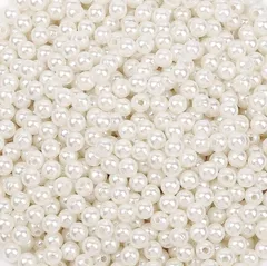 【数量限定】パール 丸玉 穴付き ホワイト ラウンド ハンド パール 約1030個手芸用 パーツ 箱入り 手芸材料 BetterJonny 手作り 素材 パールビーズ (6mm 両穴)