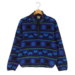 エルエルビーン L.L.Bean 80s ノルディック柄 ハーフボタン スナップT フリースジャケット メンズ 表記無 