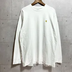 Carhartt WIP カーハートダブリューアイピー ロングスリーブ Tシャツ ロンT 長袖 トップス L ロゴ 刺繍 ワンポイント ホワイト 白 メンズ SG323-1