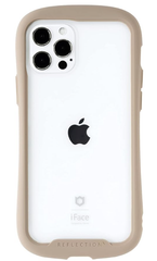 iFace Reflection iPhone 12/12 Pro ケース クリア 強化ガラス (ベージュ)【アイフォン12 アイフォン12Pro 透明 カバー 耐衝撃 米国MIL規格取得 ストラップホール付き】