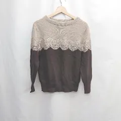 ◇ ⊇ TOTALITE ト―タリテ 花柄 長袖 ニットセーター サイズ ブラウン系 レディース E  【1505290052887】