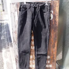 90s カナダ製【LEVI'S】 リーバイス 512 ブラック デニム スリム フィットテーパードレッグ ジーンズ 黒◆size：w32 (80㎝)