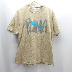 ◇ ⊂ Φ プーマ puma ブランドロゴ 半袖 Tシャツ サイズ表記なし ベージュ系 メンズ E  【1501230011365】