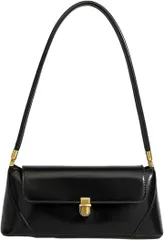 Electric Circus 母の日 ハンドバッグ ショルダーバッグ レディース 小さめ 軽量 シンプル フォーマル 入学式 卒業式 大人 パーティー ミニ 用 トート クラッチ レザー( ブラック)