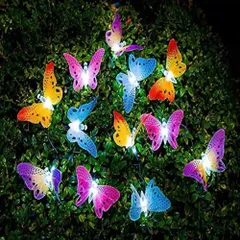 【特価セール】led バタフライイルミネーションライト太陽充電 led IP65防水 12 クリスマスライトソーラーパネル飾りライト 屋外 ソーラー パーティー新年学園祭屋外室内庭対応 ストリングライト 日本語説明書付き MOTOSTAR