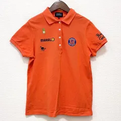 #snc パーリーゲイツ PEARLYGATES ポロシャツ 2 オレンジ系 半袖 刺繍 レディース [927195]