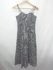 ◇ ⊂ Free's Mart フリーズマート チェック柄 膝下丈 キャミソール ワンピース サイズXS ブラック ホワイト レディース E  【1506180009493】