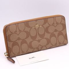 新品✨ COACH 長財布 シグネチャー ストラップ付 ベージュ ユニ