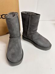 【新品未使用】 UGG 1016223 アグ ブーツ レディース クラシック ショート ムートン II W_CLASSIC_SHORT_II GREY US6 23cm