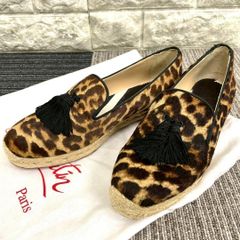 希少 Christian Louboutin ルブタン ヒョウ柄ローファー 袋付 - メルカリ