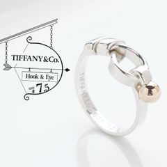 ティファニー 美品 フック&アイ 925 750 指輪 リング 7.5号