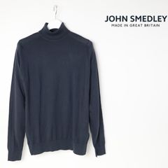 美品❗️JOHN SMEDLEY ダブルジップ スタンドカラー ニット イギリス製 