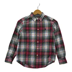 Ralph Lauren  ラルフローレン  チェック ボタン長袖シャツ sizeS/P(8)/レッド×グリーン