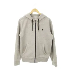 ポロ ラルフローレン POLO RALPH LAUREN パーカー ジップアップ 長袖 ロゴ 刺繍 M グレー /MN17 ■GY01
