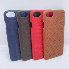 【2点セット】ガラスフィルム付き　iPhoneケース iPhone7　iPhone8　iPhoneSE（第2/3世代）用 スマホケース　衝撃吸収 　編み込みデザイン　ボッテガ風ケース　Bottega風　レザーケース　PUレザー　特価ケース　セール中