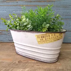 ☆sweetbasket☆カッコいいブリキプランター☆ラスト品☆ ☆sweetbasket☆カッコいいブリキプランター☆ラスト品☆