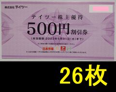 テイツー 株主優待 8000円分