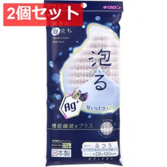2個セット ルーネシモ 抗菌アワスター ボディタオル ふつう グレージュ 1枚入のサムネイル