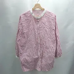 ◇ ⊇ SM2 サマンサ モスモス ストライプ 長袖 シャツ サイズF レッド系 レディース E  【1503050042789】