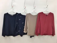 グラシア 長袖カットソー M まとめ 4点セット レッド ネイビー ブラウン系 2407WT035