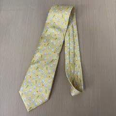 ▪️BVLGARI ブルガリ ネクタイ セッテピエゲ イエロー系 シルク100%