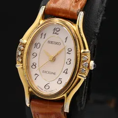 【稼働/良品】SEIKO クオーツ 1F21-0A50 MOOREA アイボリー 稼働/良品】SEIKO クオーツ 1F21-0A50 MOOREA アイボリー 楽天