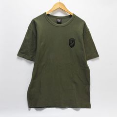 【A】Alpha Industries 半袖 Tシャツ カットソー メンズ XL オリーブ　緑 バックプリント アルファインダストリーズ
