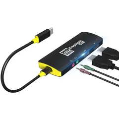 Basicolor キャプチャーボード 1080p 60fps パススルー キャプチャーボードSwitch対応 1080P/60FPS キャプチャー ビデオキャプチャー USB3.1高速伝送 3.5mmオーディオ入力/出力 Switch PS5 PS4 Xbo