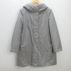 Q■ユニクロ/UNIQLO ハイブリッドダウンショートコート■灰【レディースM】LADIES/15【中古】