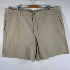 古着 コロンビア Columbia ショートパンツ 大きいサイズ チノショーツ ワンポイントロゴ オムニシールド ハーフパンツ w48 L9  ベージュ系 メンズ