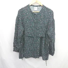 ◇ ⊂ niko and … ニコアンド 総柄 長袖 ブラウス チュニック サイズM ブラック マルチ レディース E  【1506180000254】