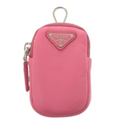 美品 プラダ レザー ピンク ミニ ポーチ 0063 PRADA