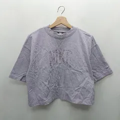 ◇ ⊂ NIKE ナイキ ロゴ刺繍 ショート丈 半袖 Tシャツ サイズXL ラベンダー系 レディース E  【1502030015744】