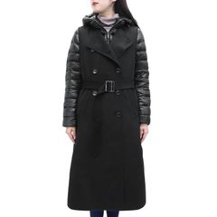 【MOORER / ムーレー】レディース 3WAY ダウンコート (HARNA-CWR NERO) ブラック ウール カシミアアウター 22aw-23aw [新品] [訳あり]