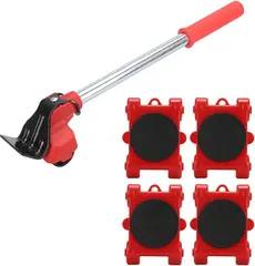 AoAkiSORA 転がる台車 移動キャリー 360度回転盤 簡単移動 引っ越し 作業 力いらず 負荷軽減 お掃除の際に便利 模様替え 重い物 耐荷重400kg( レッド)