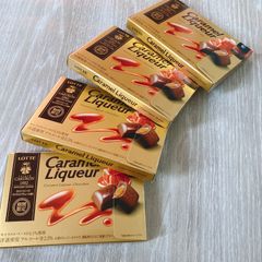 ロッテ　キャラメルリキュール　洋酒チョコレート　＊2.5%  10粒入×4箱