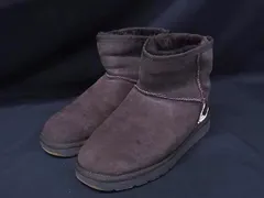 UGG アグ スエード ムートン ショートブーツ 表記サイズ7 (約24cm) 靴 シューズ レディース ブラウン系 DI9947