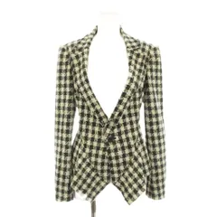 ジュンヤワタナベ JUNYA WATANABE COMME des GARCONS AD2009 テーラードジャケット 背抜き 千鳥格子 S 黒 ブラック ライトグレー JE-J045 /KUのサムネイル