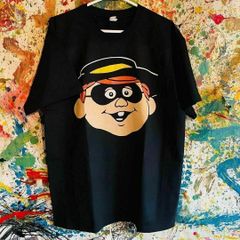 ハンバーグラー Tシャツ 半袖 メンズ 新品 個性的 夏 XL 黒マクドナルド 海津 泥棒 レトロ お洒落  MacDonald